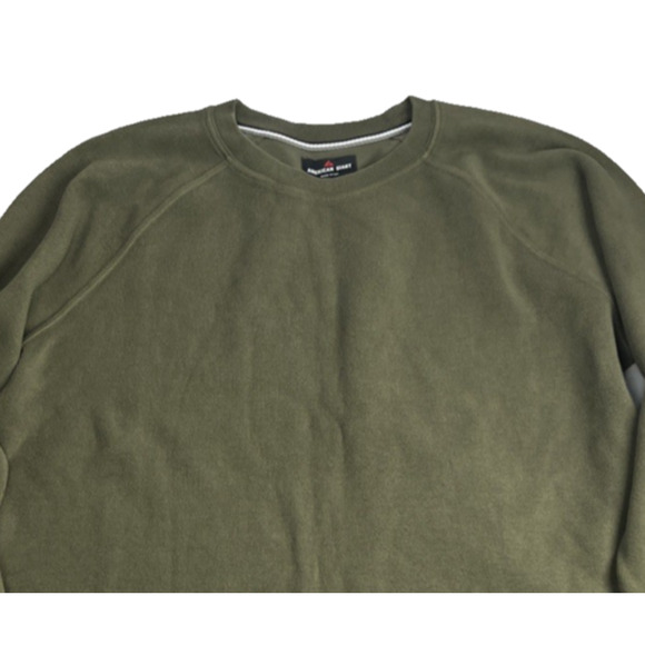 American Giant Shirt Mens Medium French Rib Long Sleeve Olive Green Knit Tee USA - Picture 3 of 12